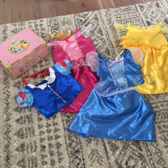 Disney Other - Trunk of Disney princess play dresses (4)